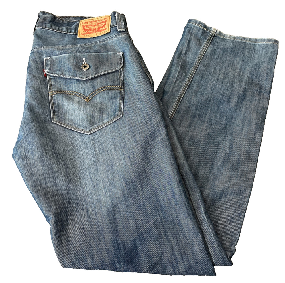 Levi's Straight Leg Blue Denim Jeans Men's Size 34x34